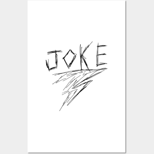 Dark and Gritty Joke Word Text Posters and Art